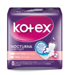 KOTEX NOCTURNA C/ALAS SUAVE X8