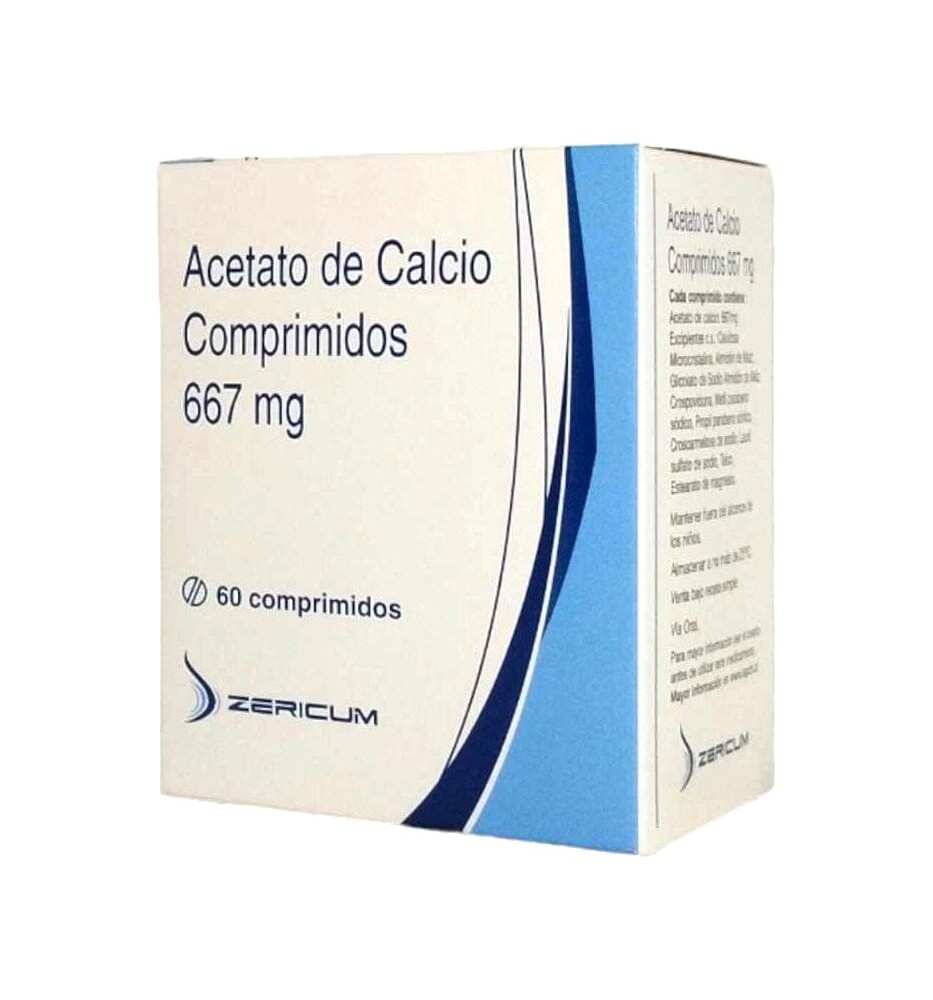 CENABAST ACETATO DE CALCIO 667 MG X 60 COMPRIMIDOS