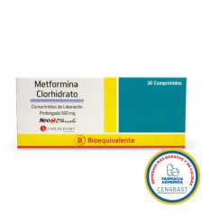 CENABAST METFORMINA 500 MG X 30 COMPRIMIDOS LIBERACION PROLONGADA
