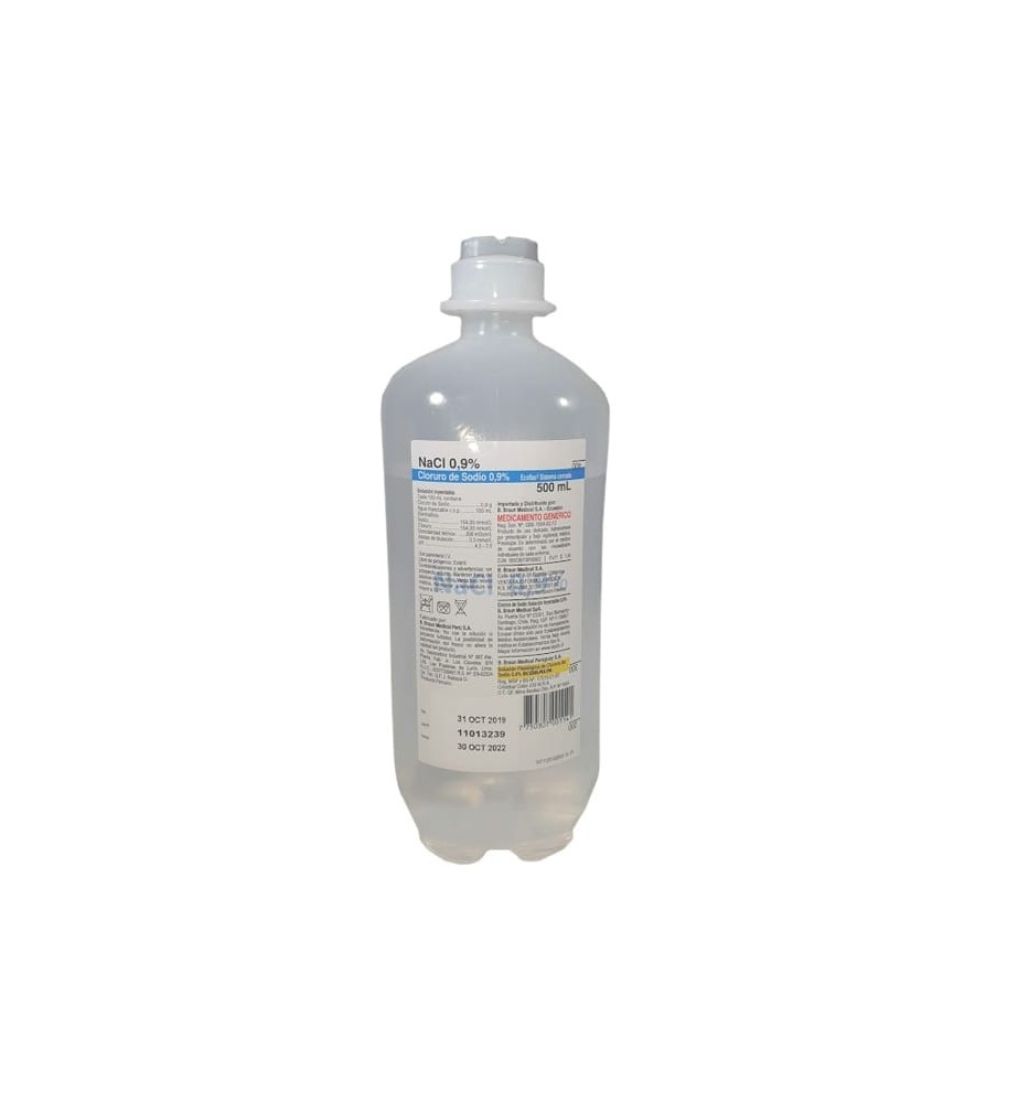 CLORURO DE SODIO 0.9% 500ML