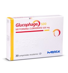 CENABAST GLUCOPHAGE 500 MG X 30 COMPRIMIDOS RECUBIERTOS