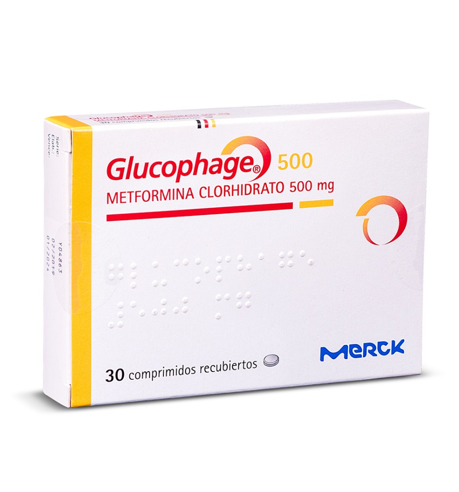 CENABAST GLUCOPHAGE 500 MG X 30 COMPRIMIDOS RECUBIERTOS