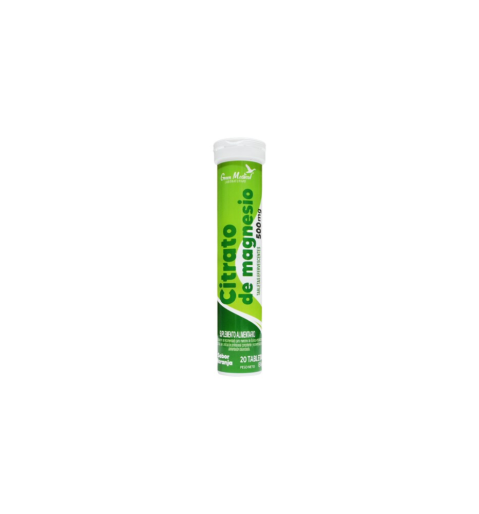 CITRATO DE MAGNESIO 500mg TABLETAS EFERVESCENTES X 20