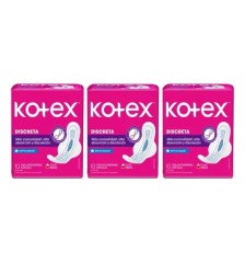 KOTEX DISCRETA CON ALAS FLUJO MEDIO X 10