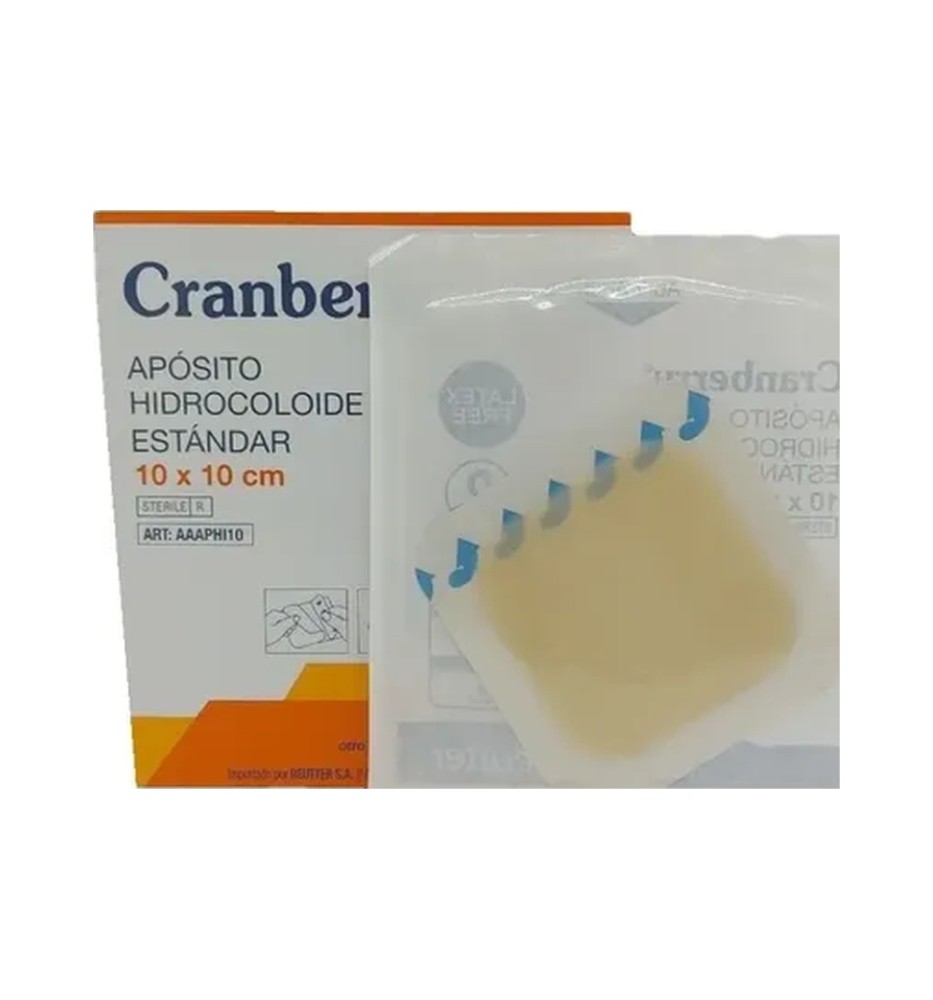 CRANBERRY APOSITO HIDRCOLOIDE ESTANDAR 10 X 10CM X 1 UNIDAD
