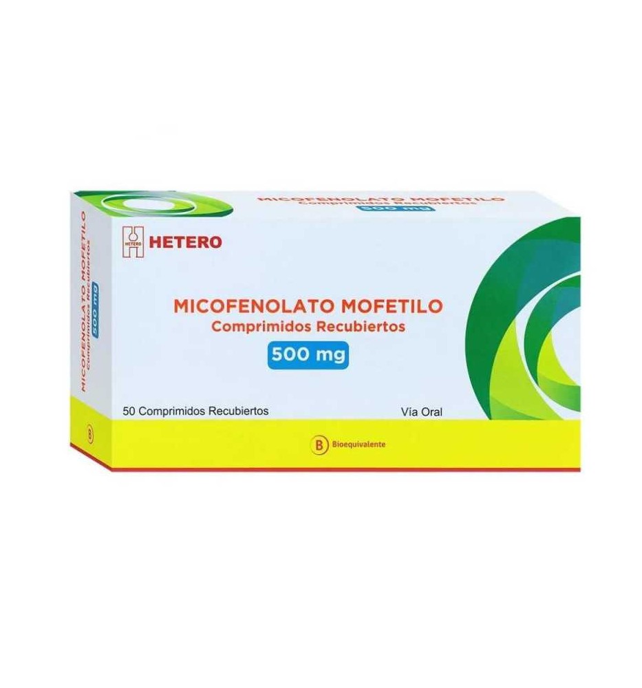 MICOFENOLATO MOFETILO 500 MG X 50 COMPRIMIDOS