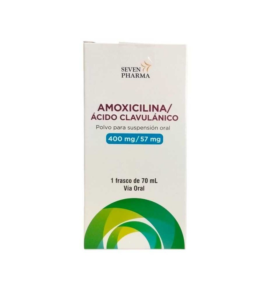 AMOXICILINA / ACIDO CLAVULANICO 400/57 mg POLVO SUSPENSION X 60 ML